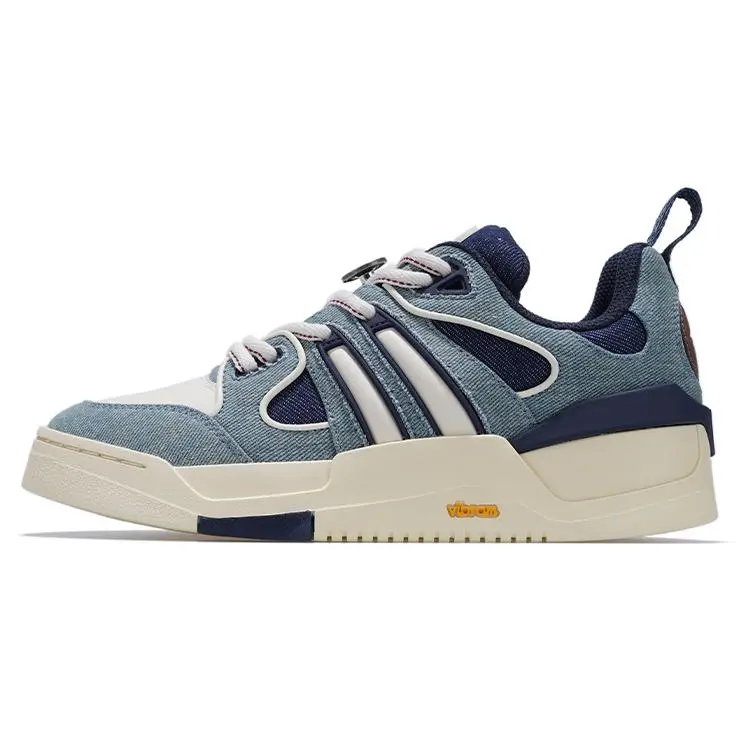 Palladium x Jeremy Lin Pallaslam Puzzle Trainer, Men's Low-Top Casual Denim Retro Skate Footwear, Slip-Resistant & Durable Slip-Ons