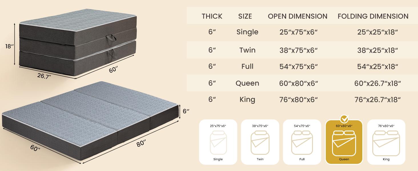 WINZOO Modern Twin Size 6-Inch Dual-Layer Memory Foam Futon Mattress - Portable Sofa Bed with Removable Washable Cover, Handle, Non-Slip Bottom for Guests, Camping WINZOO Modern Twin Size 6-Inch Dual-Layer Memory Foam Futon Mattress - Portable Sofa Bed with Removable Washable Cover, Handle, Non-Slip Bottom for Guests, Camping