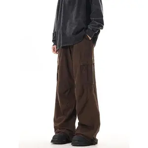 Men's Stretch Brody Brown  Cargo Baggy Pants