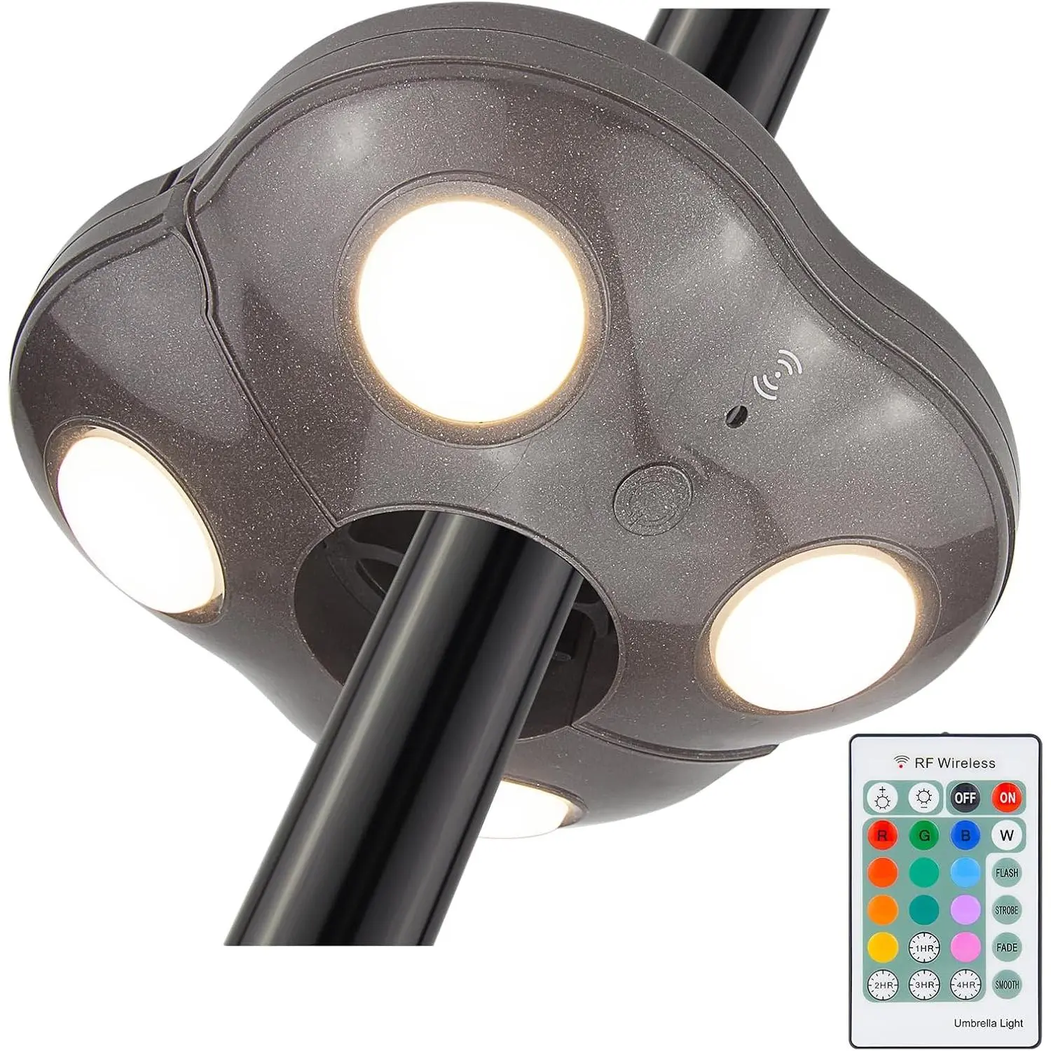 Patio Umbrella Light  Operated, Outdoor Table Umbrella Lights with Remote and Timer, Color Changing Pole Light,  Tent Lights for Camping, Brightness Dimmable, 250 Lumens