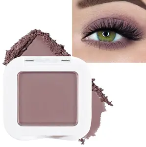 evpct Mauve Taupe Plum Matte Single Eye Shadow Palette Makeup for Older Women, Plum Lavender Purple Natural Cream Eyeshadow Palette for Green Eyes, High Pigment Mini Monochrome Eyeshadow