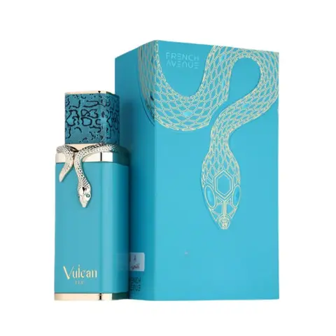 Fragrance World Vulcan Feu EDP Extrait de Parfum - French Avenue Collection, UAE Niche Unisex Scent, Aromatic Woody, Bold Fiery Oriental-Woody, Spice-Musk Depth, Spicy Praline Hit, Zesty Top, Floral Spice Chypre, Single Item