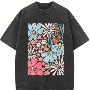 Blossoms, Gorgeous Abstract Flowers, Boho Floral Design, Summer Vibes, Gardening, Festival, Nature Shirt, Women's Comfort Color Tee, Tshirt