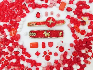 [Express] GIANT LUXURY Beautiful & Sparkling Charms for DIY Jewelry & Accessories Bead Mix Crystal Craft Kit Adjustable Clasp Chain Mesh Beaded Mesh