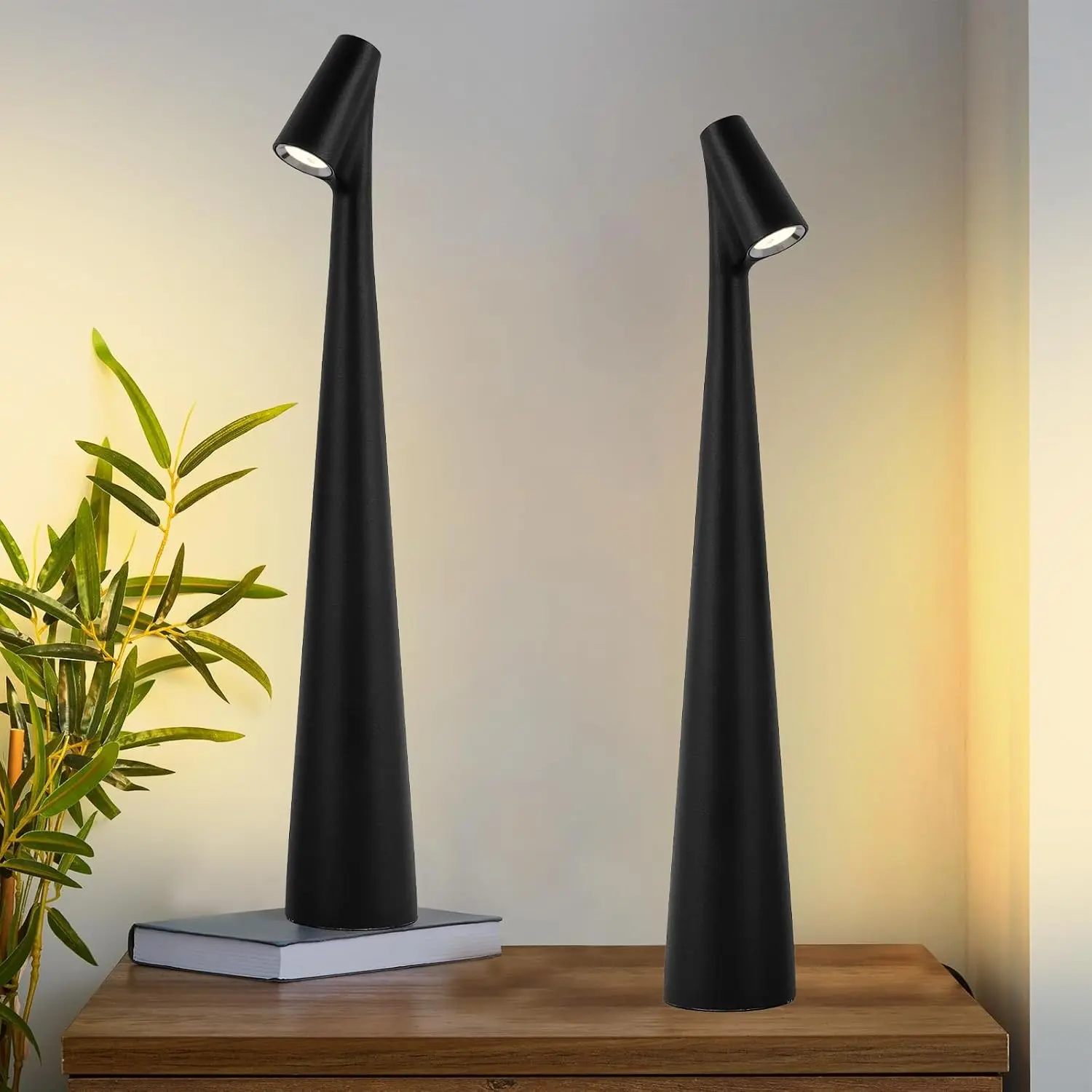 Modern Cordless Nightstand Lamps - 3-Level Brightness Rechargeable Portable LED Lights, Gold/Black Options for Bedside/Outdoor Use, Ideal Gifts, Modern Nightstand Lamps, Nightstand Led Lights