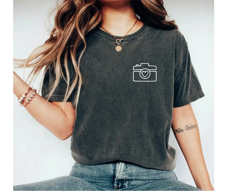 Comfort Colors Photography Shirt, Camera Tee, Photographer Gift, Gift For Photographer