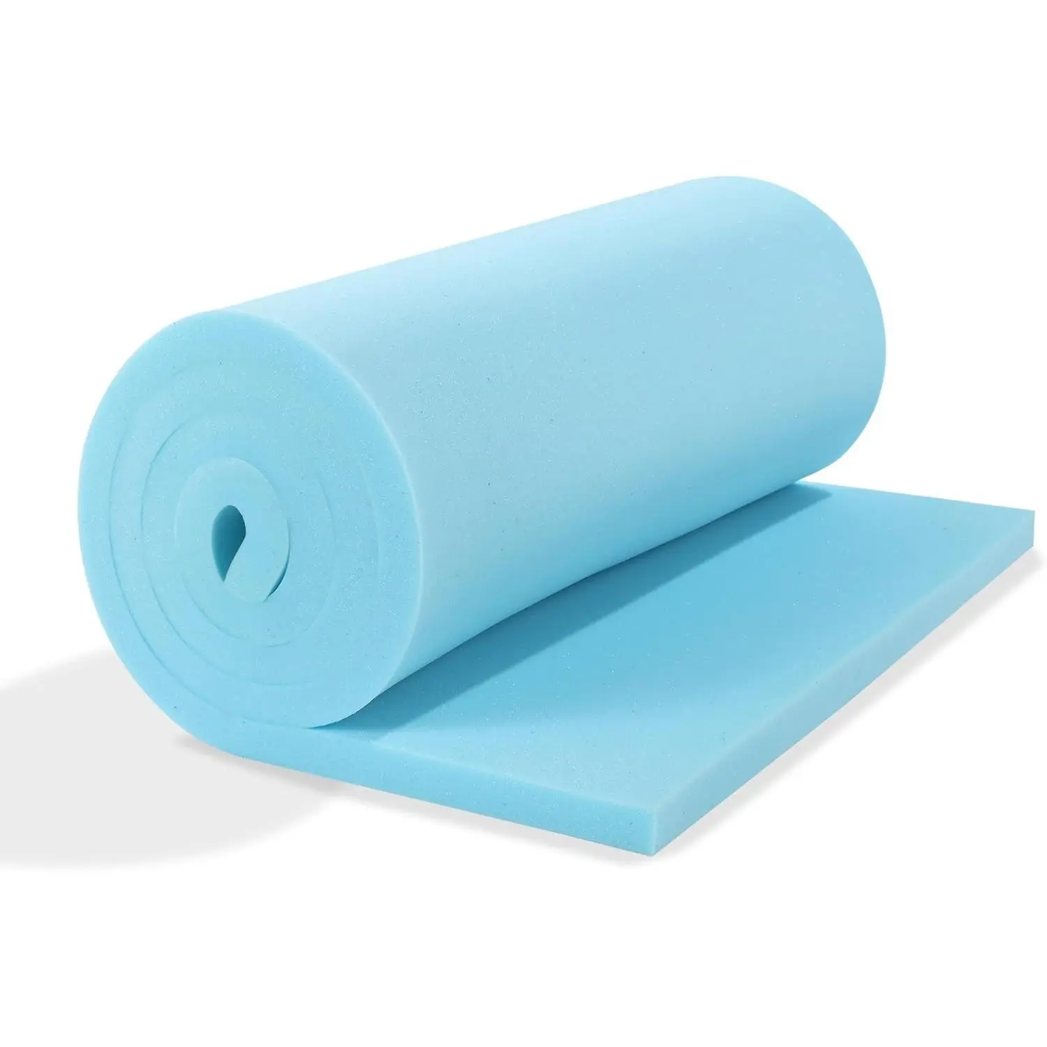 Upholstery Foam Memory, 1/2" Height 72" L x 24" W High Density Foam Padding Couch Cushion Support,Cut to Size Foam Furniture Replacement Pad for Sofa, Mattress Sag Support, 0.5" H, Blue