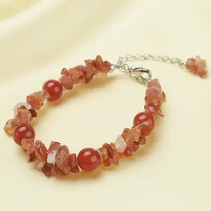Natural Gemstone Chip Bracelet | Stainless Steel | Handcrafted
