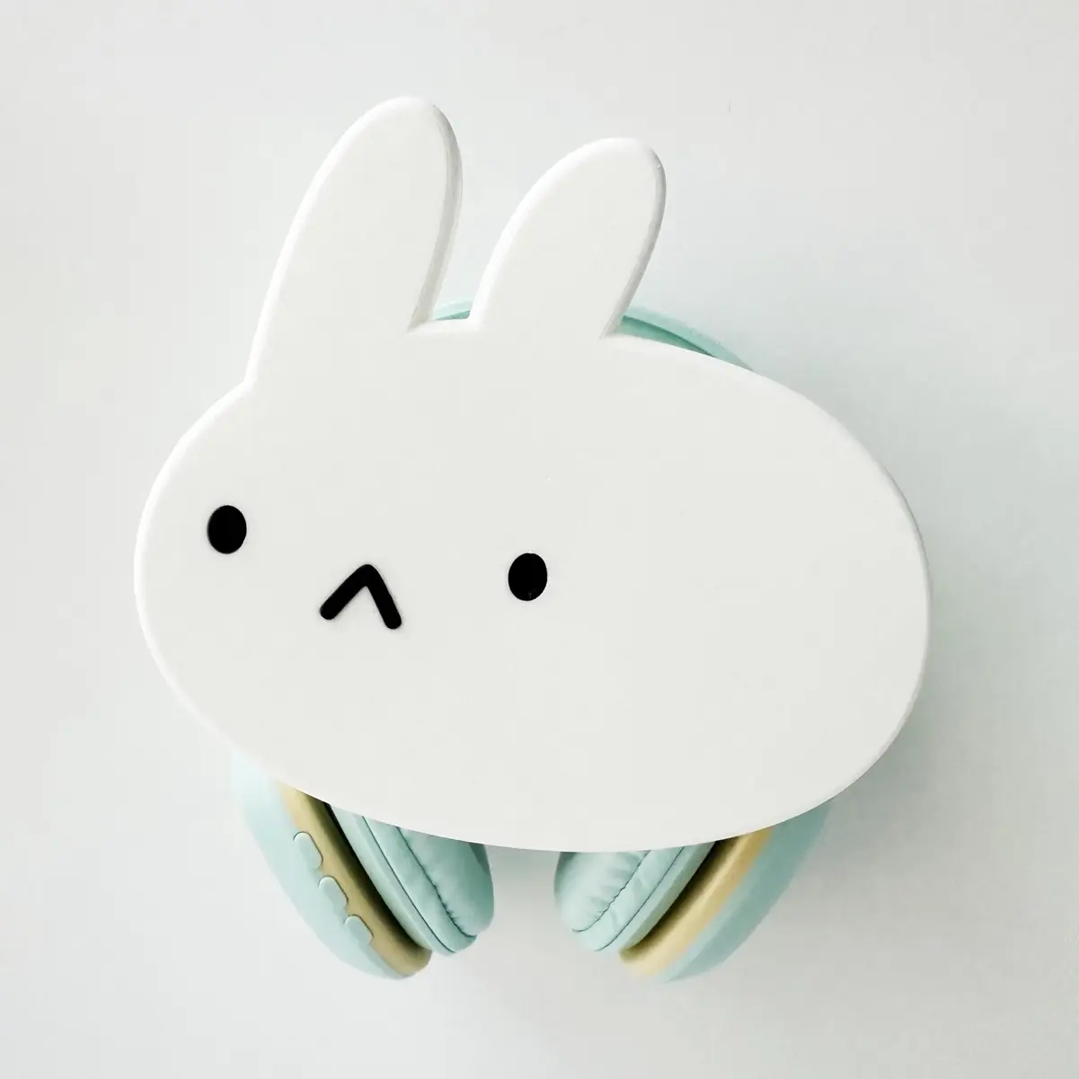 White Bunny Headphone Holder