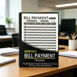 Monthly Bill Payment Tracker Notebook – Spiral Bound Budget Planner,Bill Organizer