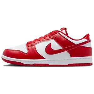 Nike Dunk Low 'St. John's' 2025 - Red/Black Leather Sneakers for All Seasons Comfortable & Durable Casual Street Style Shoes