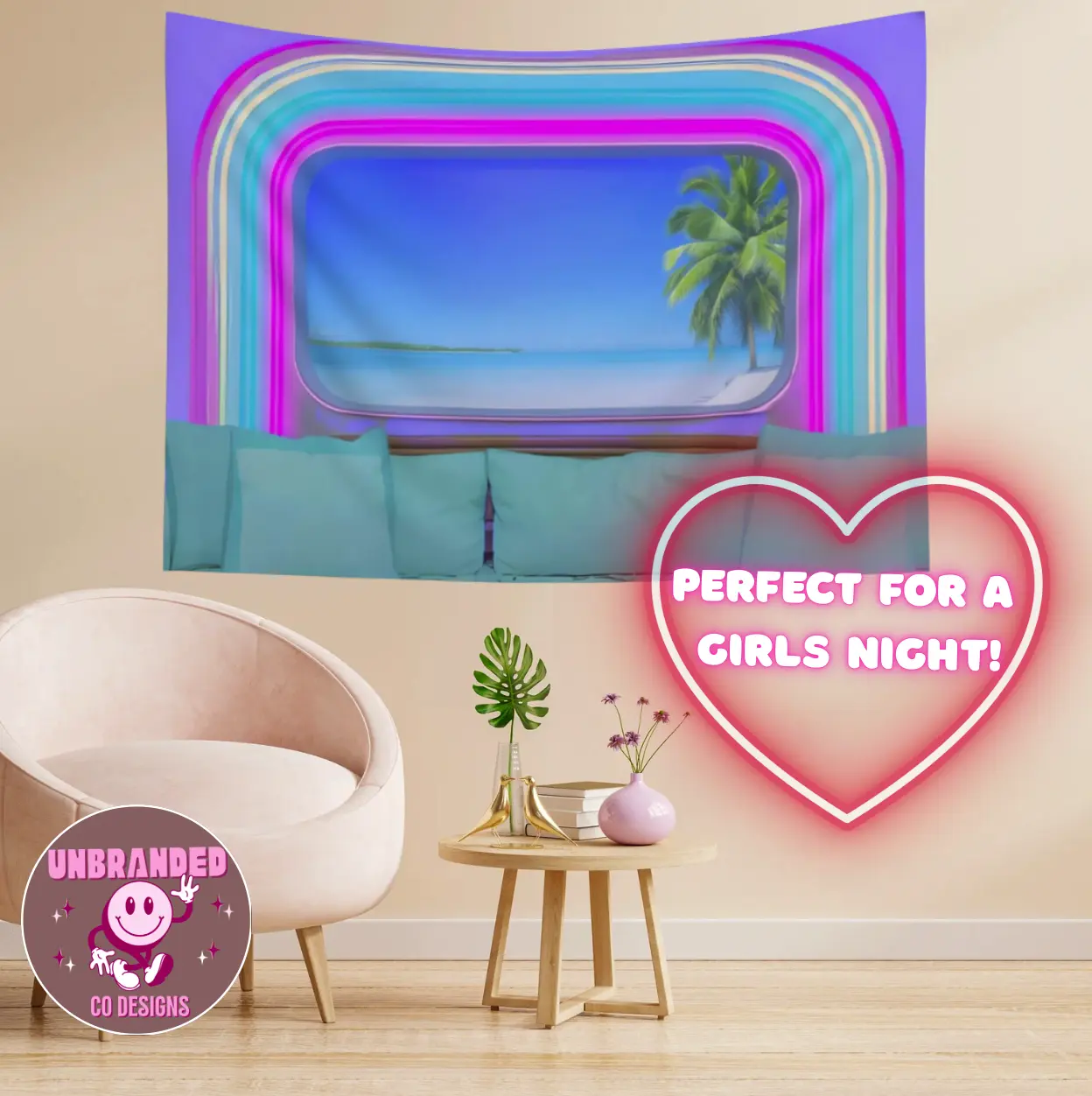Love Island USA Indoor Wall Tapestry - Confessional Banner Decor, Love Island Themed Tapestry, Reality TV Fan Gift, Bedroom Wall Hanging,