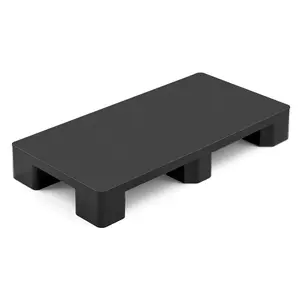 VEVOR Plastic Pallet, 1 Pc Plastic Pallet for Basement Storage, Lightweight Waterproof Floor Storage Pad for Indoor Outdoor Supermarket Warehouse, Support up to 2205 lbs, 39.4" x 19.7" x 5.4", Black
