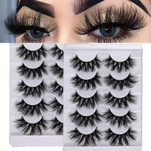 10Pairs/2Pack Fluffy Volumized False Eyelashes Cosmetic Thick Long Fake Eyelashes Long Lasting Dramatic Volume Messy lashes Extension Eyelash Extensions
