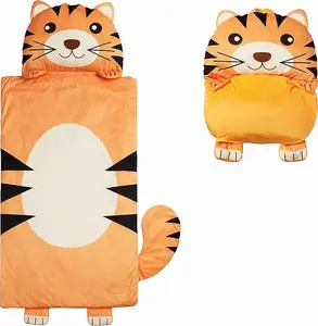 Kid's Nap Buddies Character Preschool Nap Mat, Toddler Sleeping Bag with Pillow for Daycare, Ages 3+