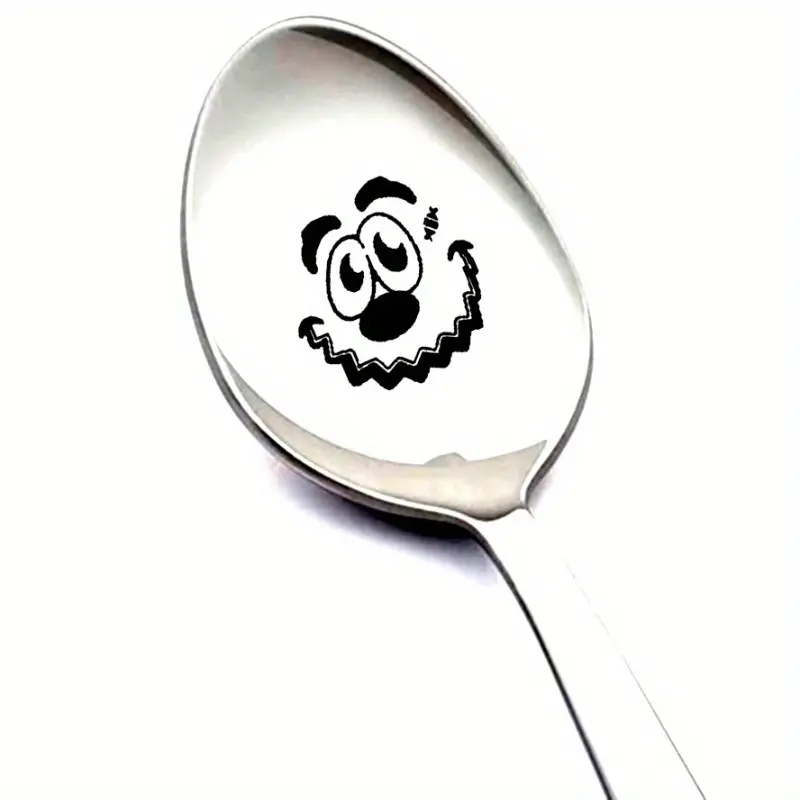 Stainless Steel Spoon Laser Engraved I'm a Good Kid Design Durable Dishwasher Safe Ideal Halloween Gift Funny Kitchen Accessory
