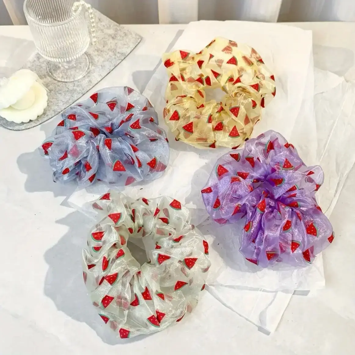 Watermelon Scrunchies