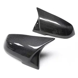 Sensefull 2 pieces Rearview Mirror Cover Cap Carbon Black for BMW Series 1 2 3 4 X M 220i 328i 420i F20 F21 F22 F23 F30 F32 F33 F36 X1