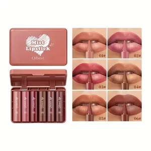 6PCS Matte Liquid Lipstick Set – Long-Lasting, Waterproof, Smudge-Proof, Non-Sticky Nude & Brown Shades Lip Kit for All-Day Wear