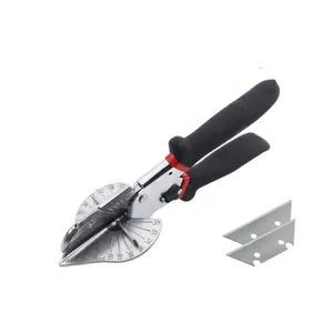 Multi-Angle Mitre Shears for Precise Trim Cutting, 45-135 Degree Adjustable Edge Cutter Tool for PVC Plastic, Soft Wood, and Wire Ducts, Hand Tools for Home DIY Projects