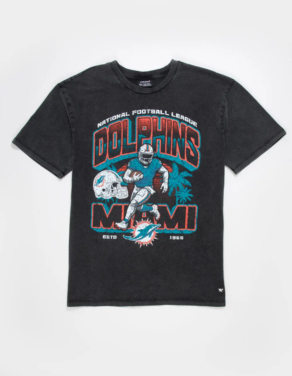 THE WILD COLLECTIVE Miami Dolphins Player Mens Tee