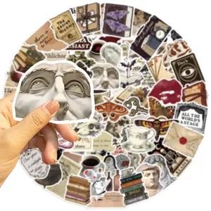 100PCS Aesthetic Vintage Vinyl Stickers | Cute Waterproof Stickers for Scrapbook, Journaling, Laptop, Phone & Water Bottle