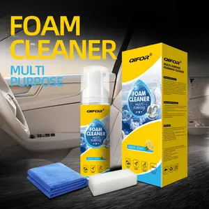 QIFOR Automotive Interior Foam Cleaner - Multi-purpose Cleaner with Complex Enzymes, Surfactants & Emulsifiers for Effective Grease and Grime Removal