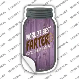 Best Farter Oops Novelty Mason Jar Sticker Decal