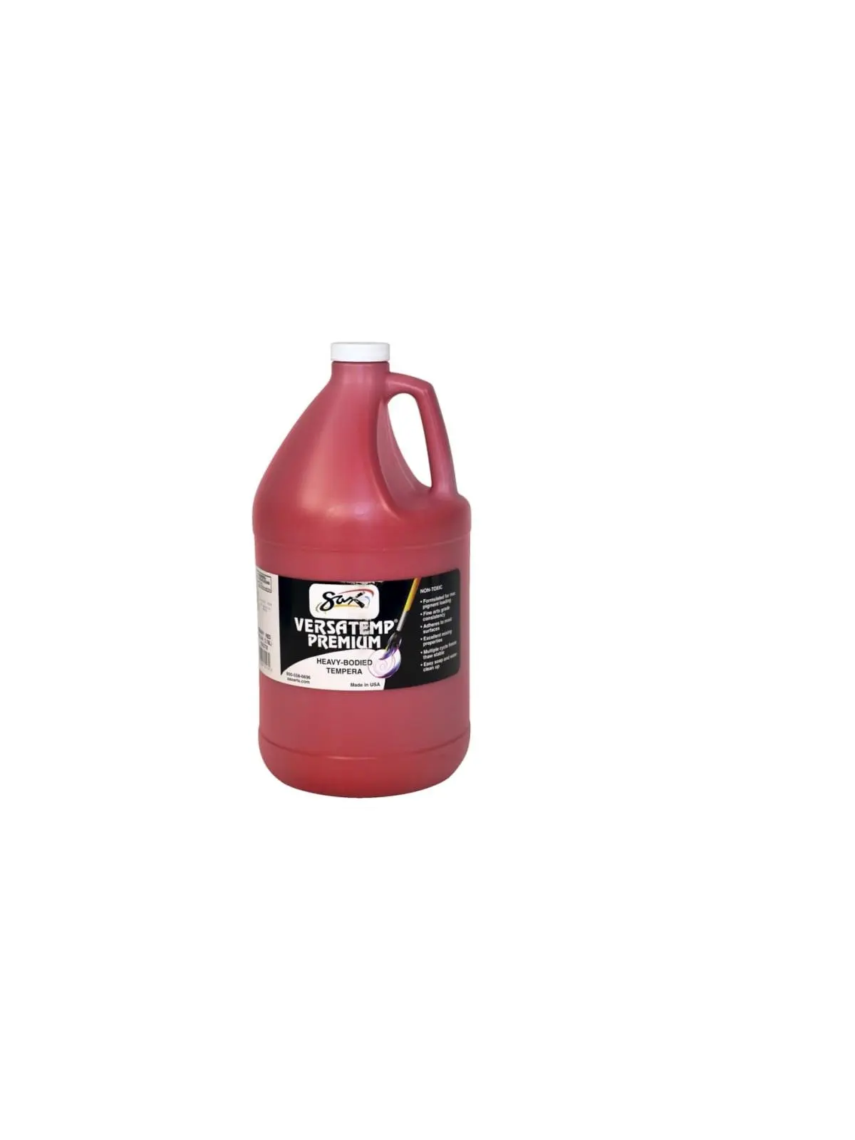 Chroma Acrylics 1592731 Versatemp Premium Heavy-Bodied Opaque Tempera Paint - Primary Red, Easy Soap and Water Cleanup, Excellent Color Mixing Properties, Ideal for Backdrops, Block and Screen Printing