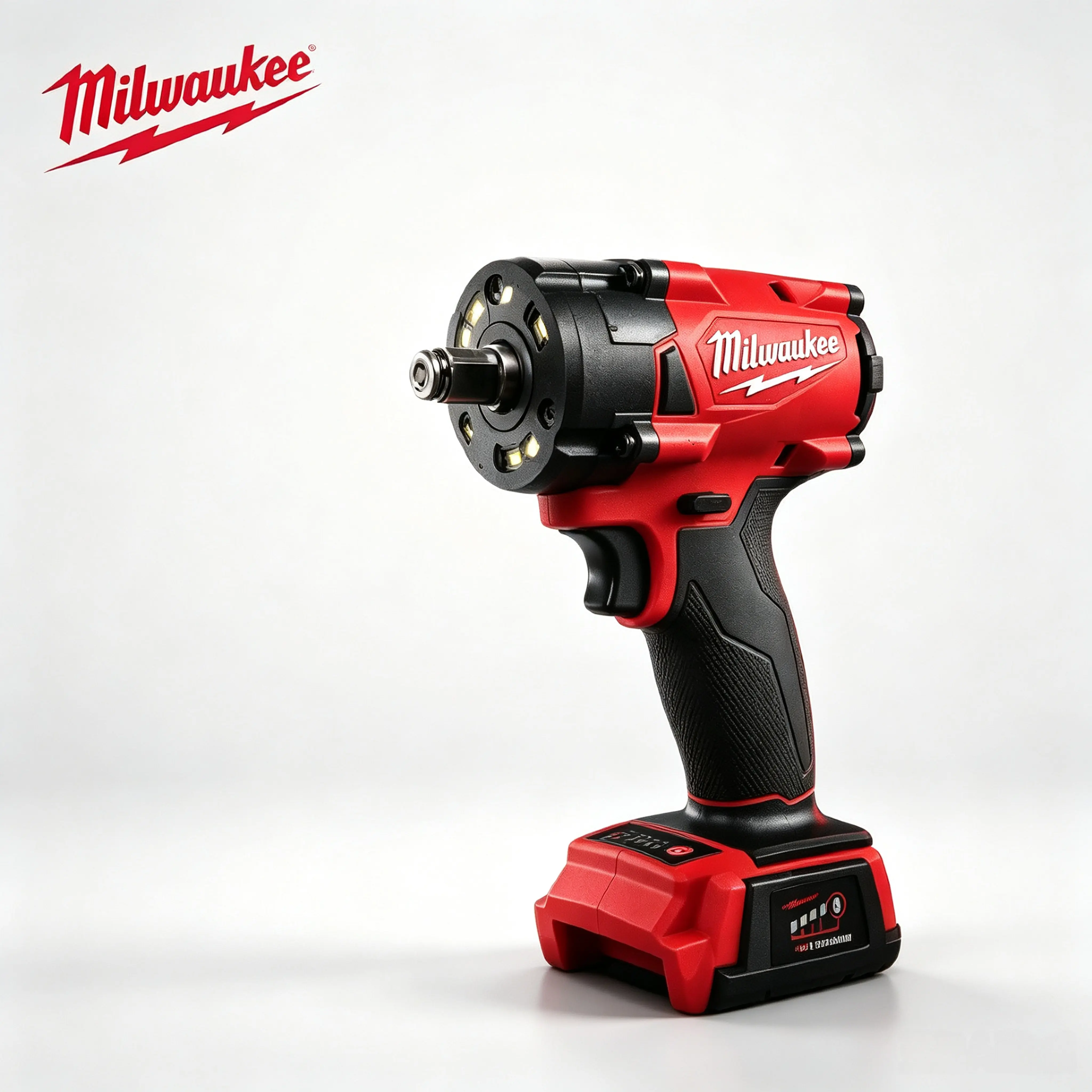 MILWAUKEE M18 FIW212 18V 1/2In High Torque Cordless Wrench Kit, M18 Series Impact Tools for Tire Work, Lug Nut