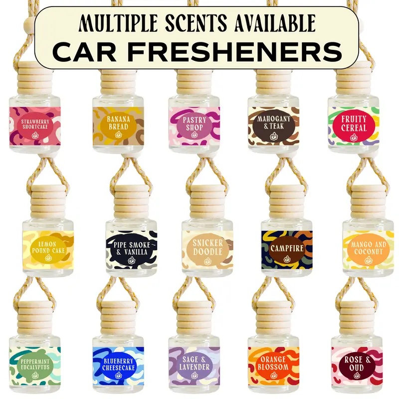 Car Fresheners - Multiple Fragrances Available | Easy to Use Car Diffuser, Car Decoration, Interior Accessories | fresh, clean,Spring Scents Available