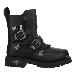 HARLEY-DAVIDSON FOOTWEAR Mens Distortion Motorcycle Casual Boots Ankle - Black