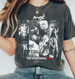Lost Americana Collage Shirt, Retro Rap Rock Concert Graphic Tee, Vintage Music Festival Outfit, Grunge Streetwear Aesthetic Shirt, Americana Tour Inspired Tee, Gildan Style F78