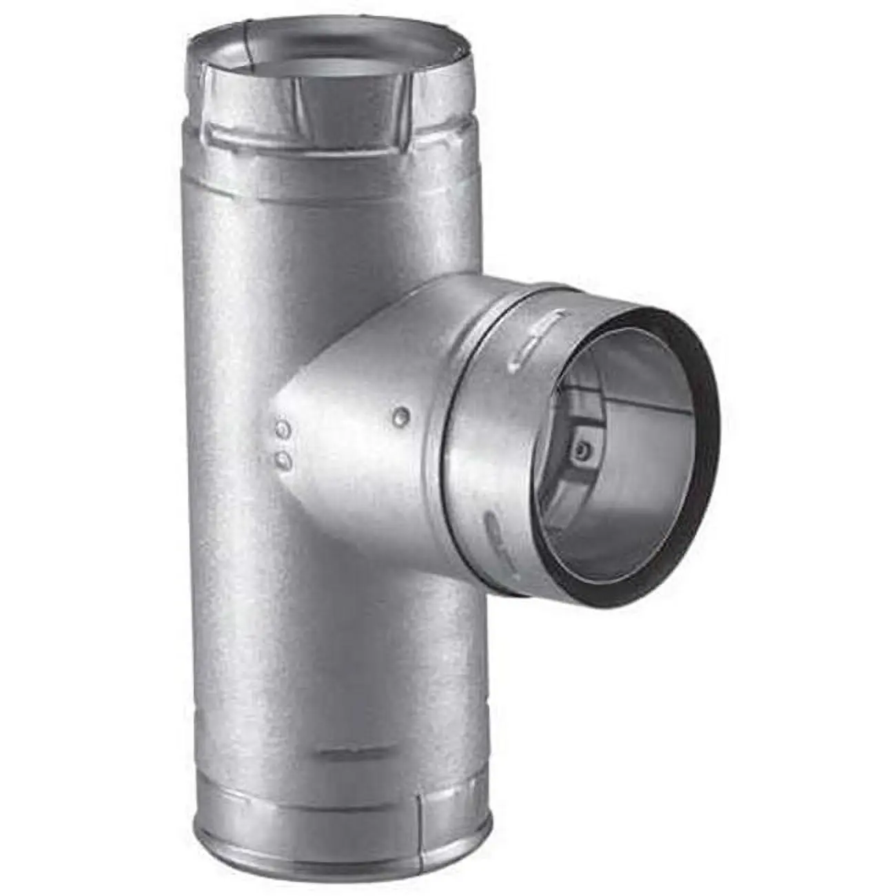 DuraVent 3584824 4 in. PelletVent Pro Single Tee with Clean-Out Cap, Galvalume Tools & Hardware Pipes & Fittings Component for Vacuums, Dampers, Gaskets, Tees and Adapters, Restoration Rods and Brushes
