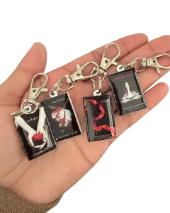 Twilight Series Mini Book Charms - Fantasy-Inspired Keychains, Cute Purse Accessories, Mini Gifts, Purse Stuffers