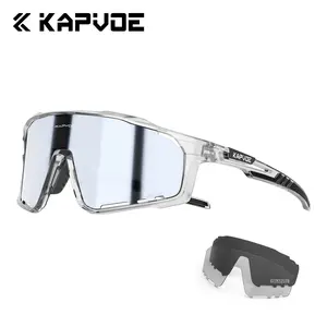 KAPVOE 3Pcs Lenses Outdoor Sports Eyewear - UV400 HD Cycling Sunglasses, Bike Shades for Men & Women, Sports & Outdoor Accessories summerwins