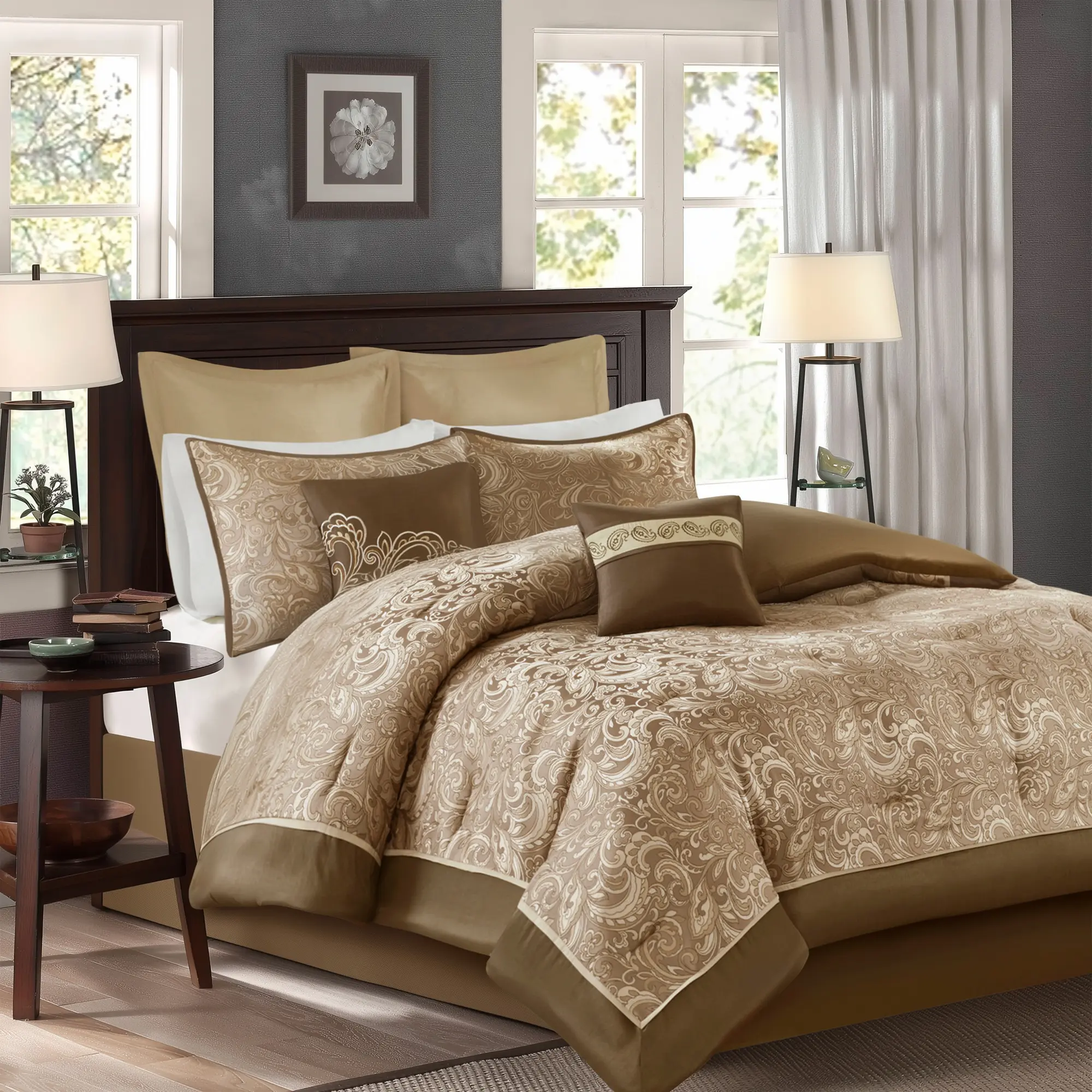 Transitional Queen Comforter Set - Bed Sets for Bedroom Use Transitional Queen Comforter Set - Bed Sets for Bedroom Use