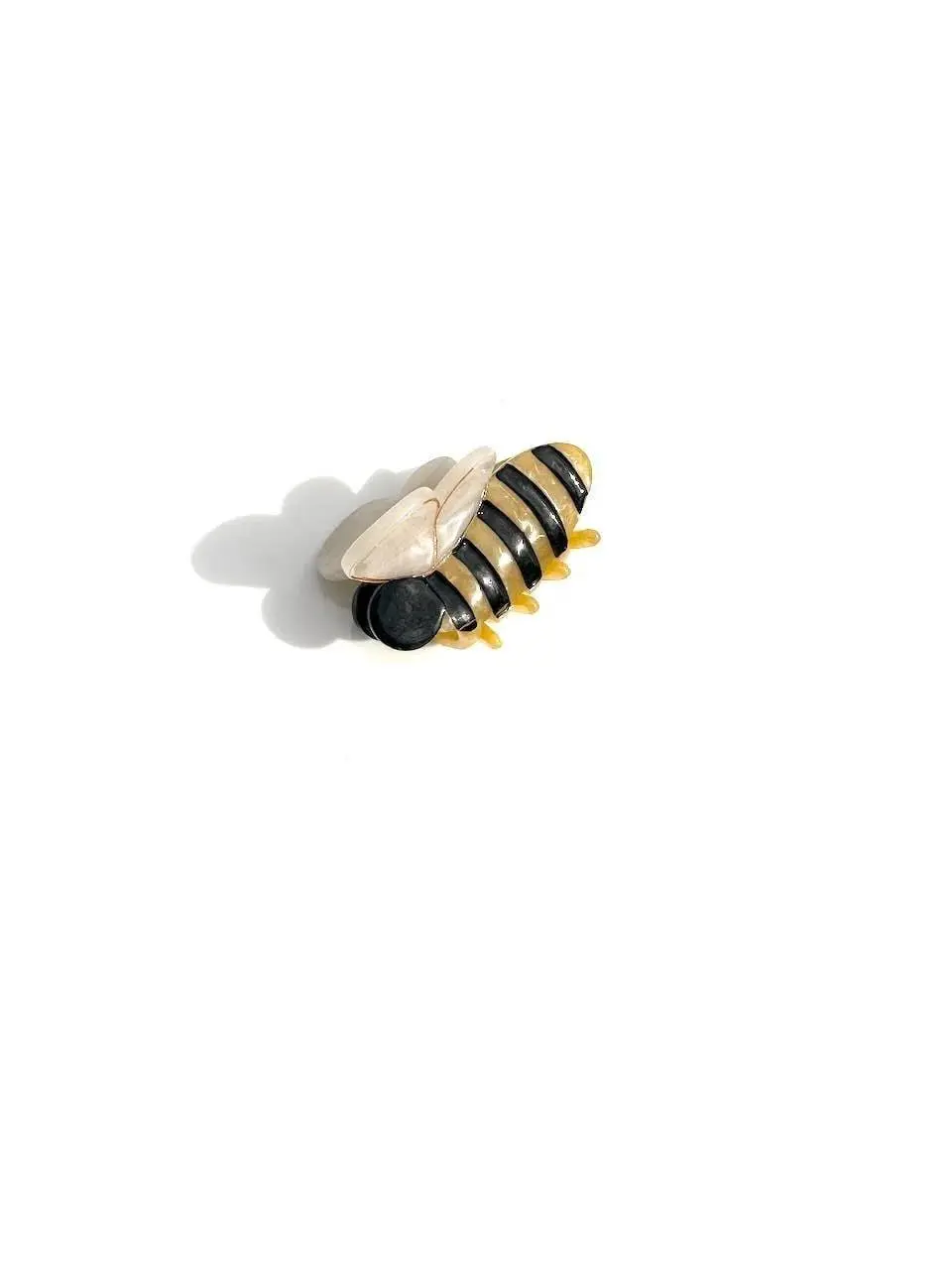 Hand-Painted Mini Bee Hair Claw Clip, Cute Double-Sided Design in Eco-Friendly Cellulose Acetate for Bee Lovers, Cute Bee
