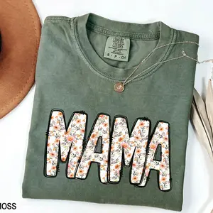 Gildan Vintage floral Mama t-shirt, Strong Woman Tee, gift for mothers day