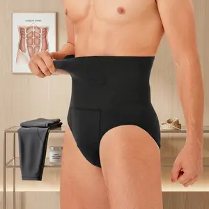 Men's Tummy Control Shapewear Shorts - Compression Underwear, Slimming Body Shaper, Belly Girdle Briefs Boxer for Workout, Fitness, Breathable Comfortable Design