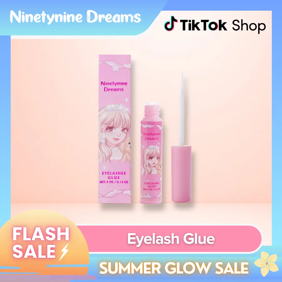 Ninetynine Dreams Eyelash Glue For Everyday Lash Cluster & Strips Latex-Free Sensitive Eye Beginner Friendly Adhesive Lash Glue Daily Cosmetic