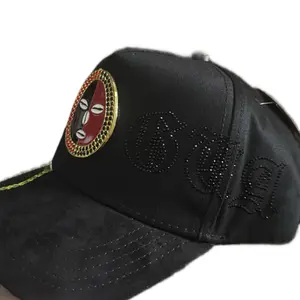 Los Co Ll a r e s Black Hats with Embroidered Logo and Adjustable Strap