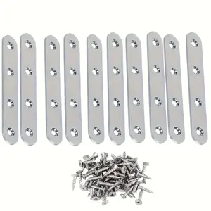 50 Pcs Stainless Steel Corner Brackets with Screws, Metal Brackets, Durable Industrial Hardware, Right Angle Furniture Connectors, Safe Fastening, Sturdy Bracket