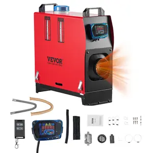 VEVOR Diesel Air Heater, Summervibes,Summervibes, 8 kW DC12-24V, Fast Heating Diesel Parking Heater with Remote Control and Blue LCD Switch, Low Noise, Pre-Heating Function, for RV, Truck, Camper, Van, Boat and Trailer
