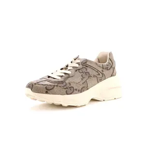 Pre-owned Gucci Rhyton Sneakers Jumbo GG Coated Canvas by Rebag