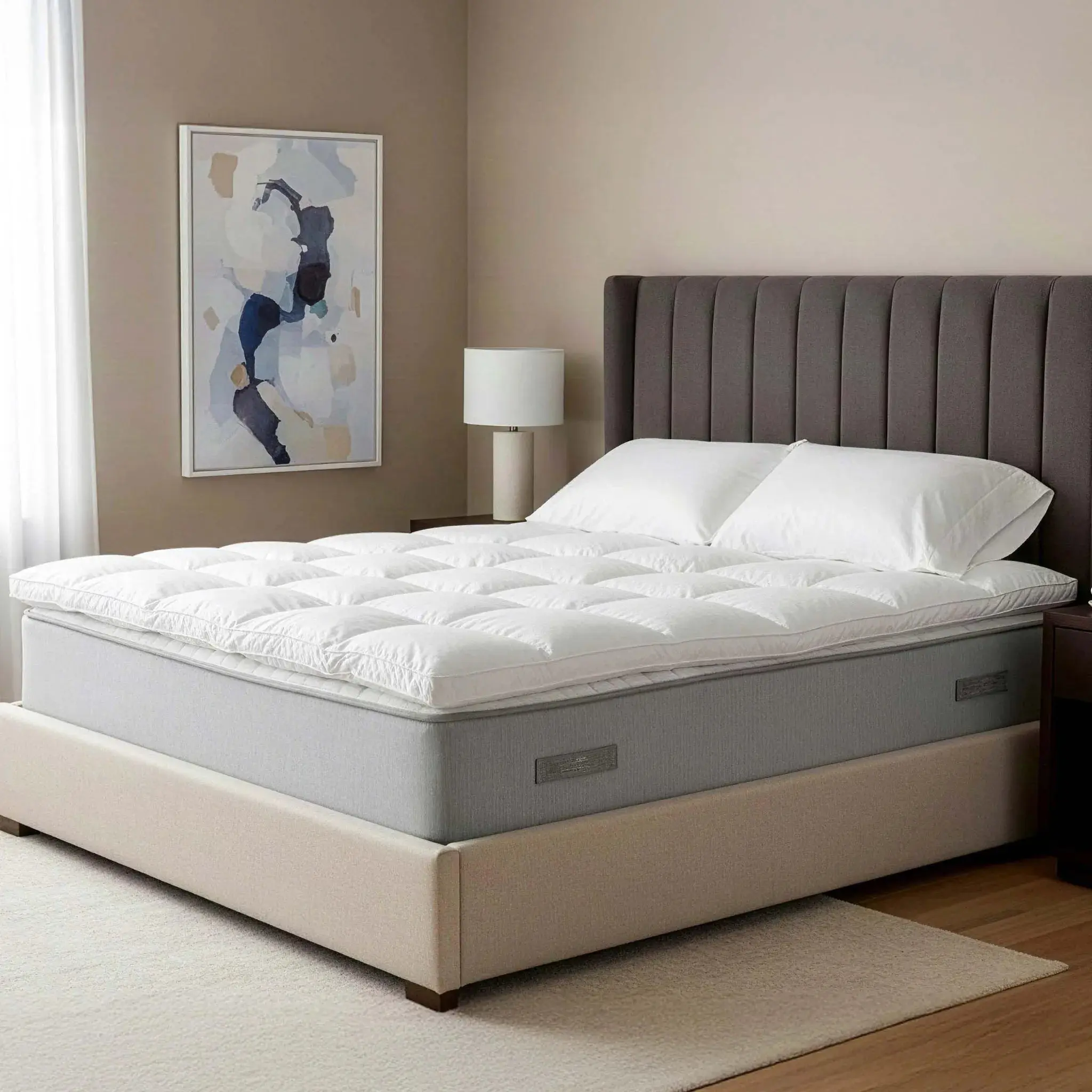Superior Brushed Microfiber Down Alternative Mattress Topper 2 Inch