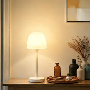 Summervibes Ocean Wave Water Ripple Table Lamp, 16 Color Changing Ambient Desk Lamp, Waterproof Rechargeable Cordless Night Light with 360° Soft Glow, for Bedroom Living Room Study Bathroom Romantic Dating & Holiday Gifts，shower lamp