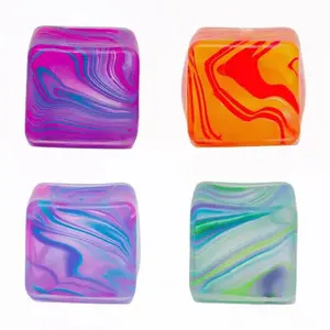 Textured Streamlined Ice Cube Squeeze Toy, Malt Sugar Hand Feel, Portable Stress Relief Cubic Toy, Relaxing and Fun Gift