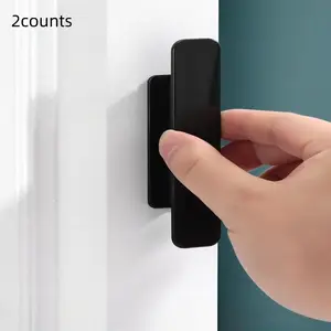 Self-Adhesive Plastic Door Handles, Touch and Remote Control, Oval Sliding Window Cabinet Drawer Pulls, No Drill Required Installation Assistant