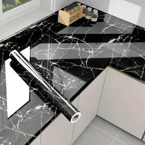 Peel and Stick Contact Paper White Marble Concrete Design Waterproof Oil Proof Self Adhesive Wallpaper for Kitchen Backsplash Countertop Multiple Sizes